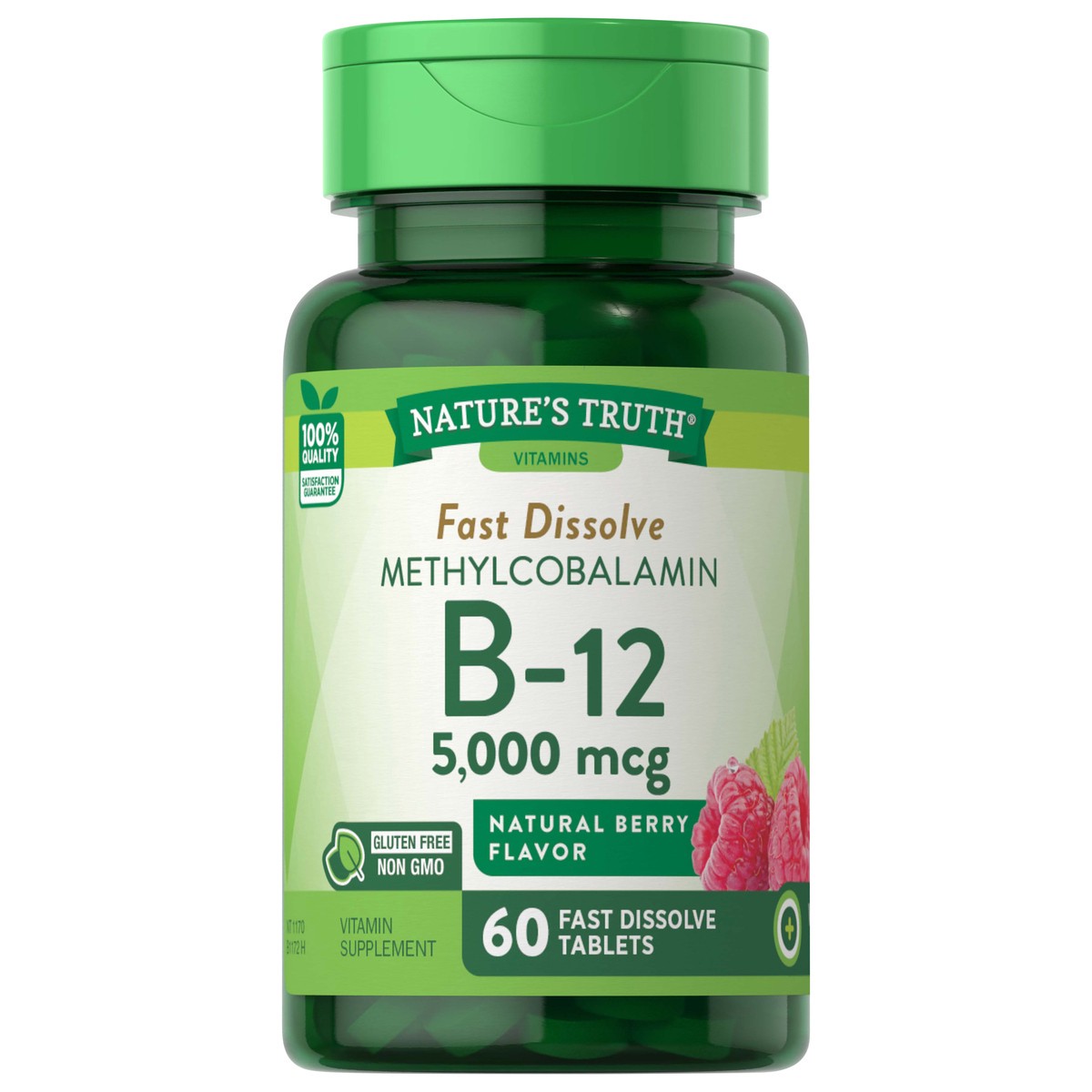 slide 1 of 5, Nature's Truth Fast Dissolve Vitamin B-12 5,000 mcg, 60 ct