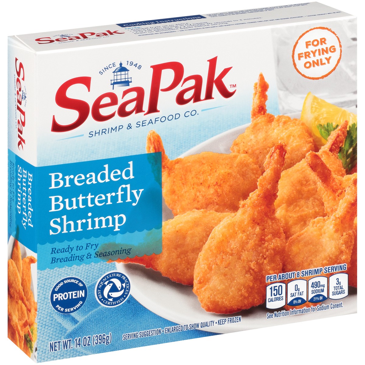 slide 2 of 9, SeaPak Breaded Butterfly Shrimp 14 oz. Box, 14 oz