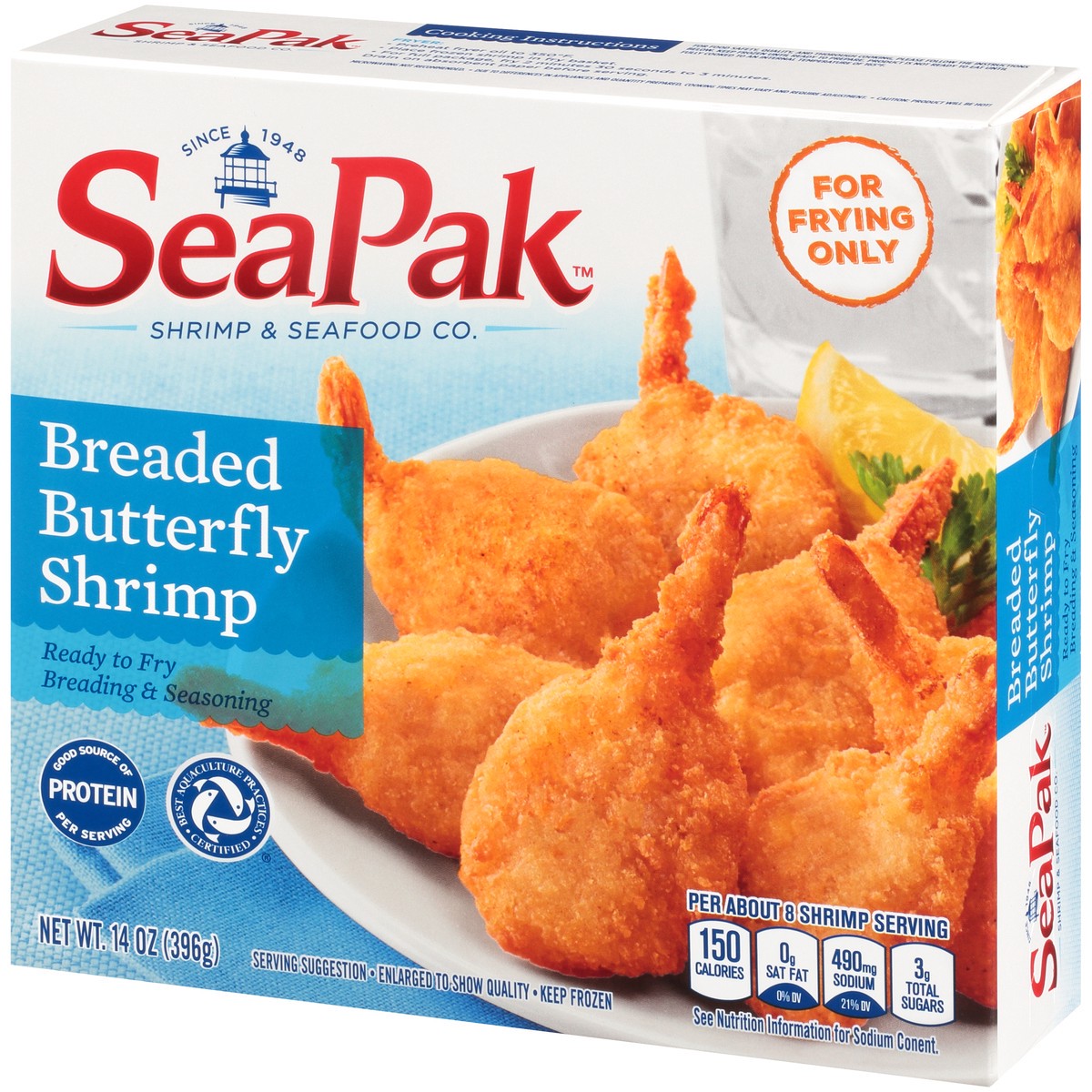 slide 3 of 9, SeaPak Breaded Butterfly Shrimp 14 oz. Box, 14 oz