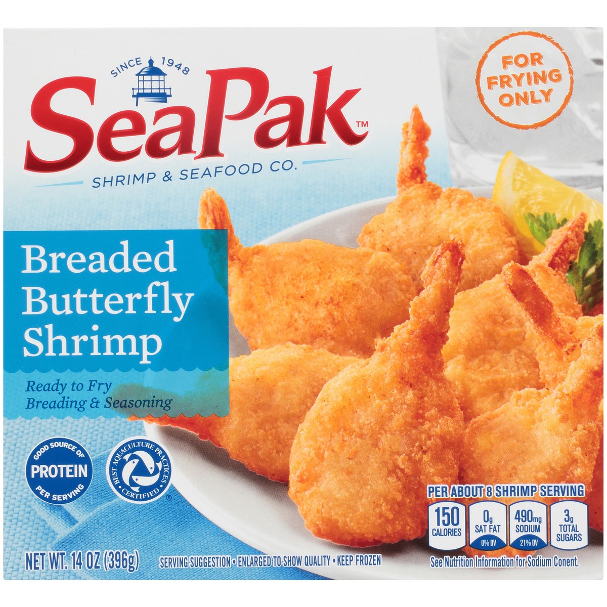 slide 6 of 9, SeaPak Breaded Butterfly Shrimp 14 oz. Box, 14 oz