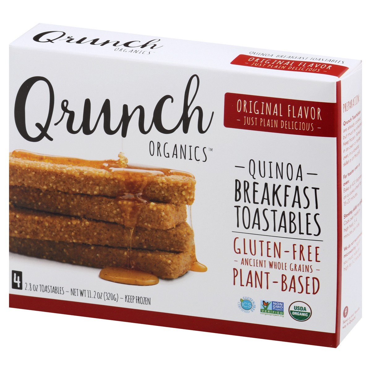 slide 8 of 12, Qrunch Organics Original Flavor Breakfast Toastables 4 ea, 4 ct