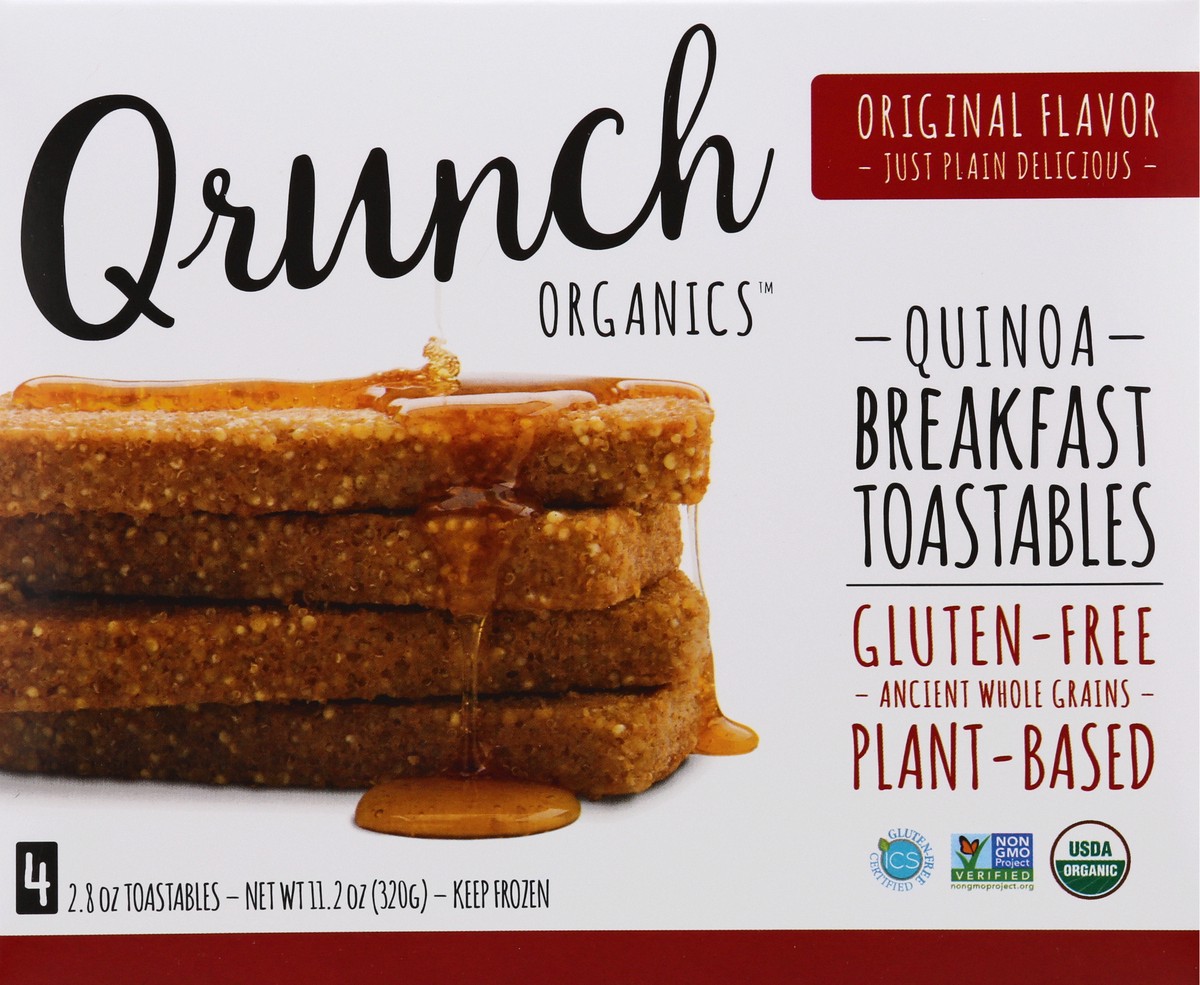 slide 1 of 12, Qrunch Organics Original Flavor Breakfast Toastables 4 ea, 4 ct