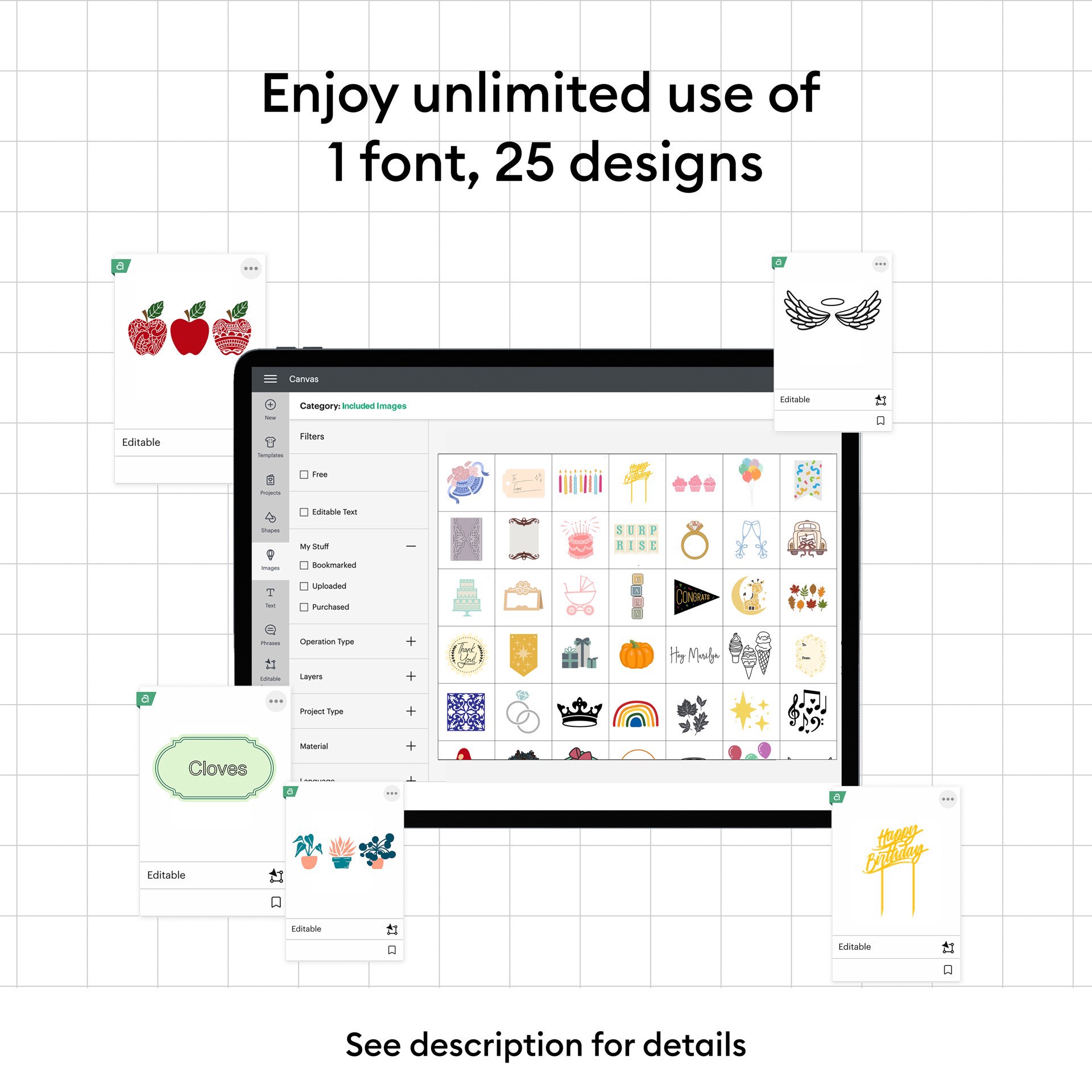 slide 4 of 9, Cricut Maker 4 In Seashell & Digital Content, 12 in x 12 in