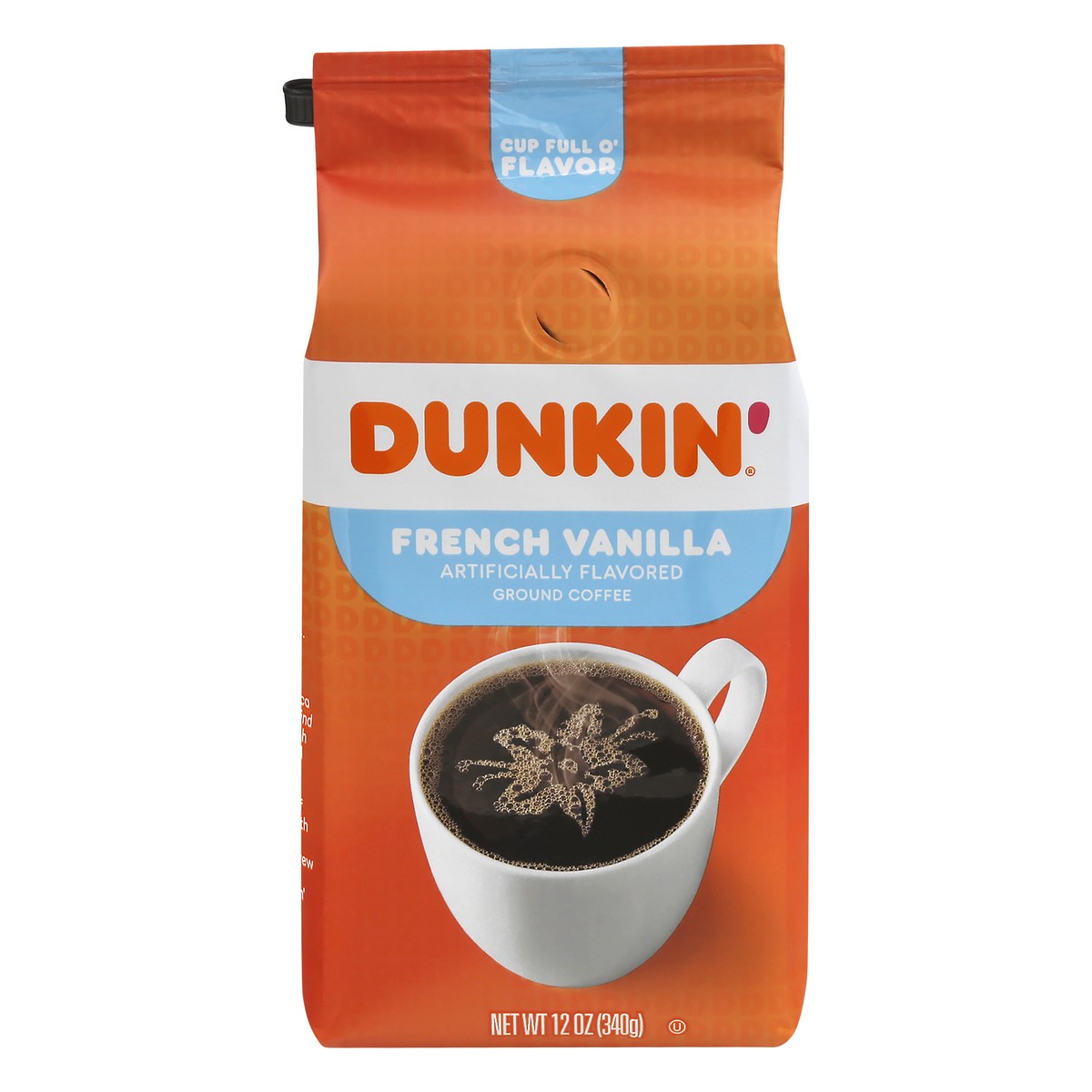 slide 1 of 4, Dunkin' French Vanilla Flavored Medium Roast Ground Coffee, 12 oz