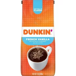 Dunkin' French Vanilla Flavored Medium Roast Ground Coffee