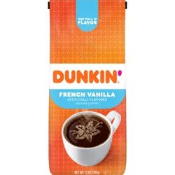 Dunkin' Dunkin’ French Vanilla Artificially Flavored Ground Coffee, 12 Oz. Bag