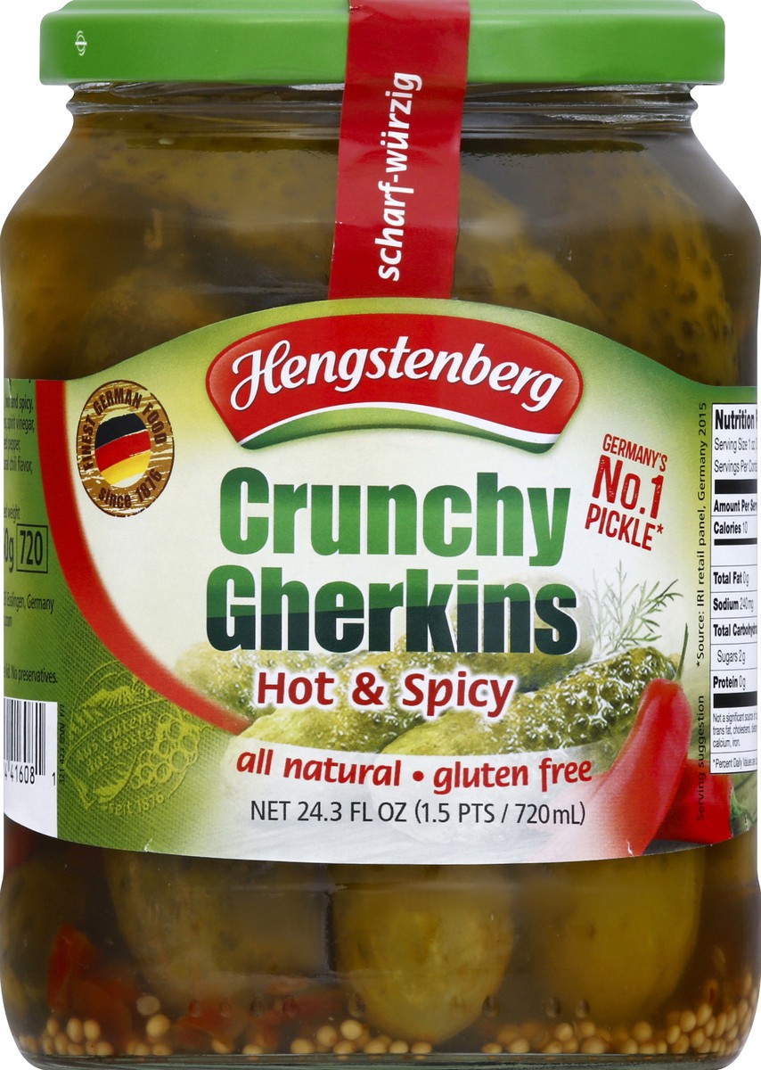 slide 7 of 8, Hengstenberg Crunchy Gherkins 24.3 oz, 24.3 oz