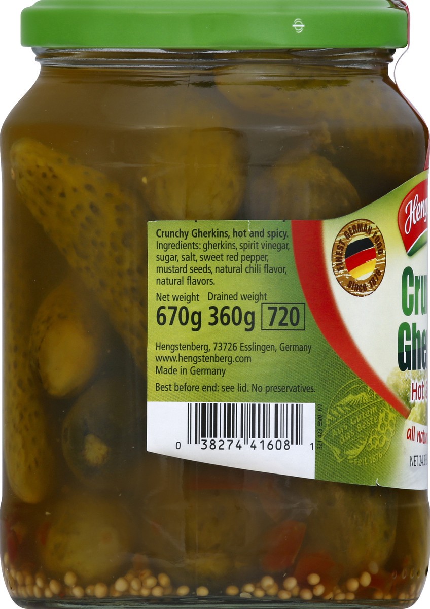 slide 5 of 8, Hengstenberg Crunchy Gherkins 24.3 oz, 24.3 oz