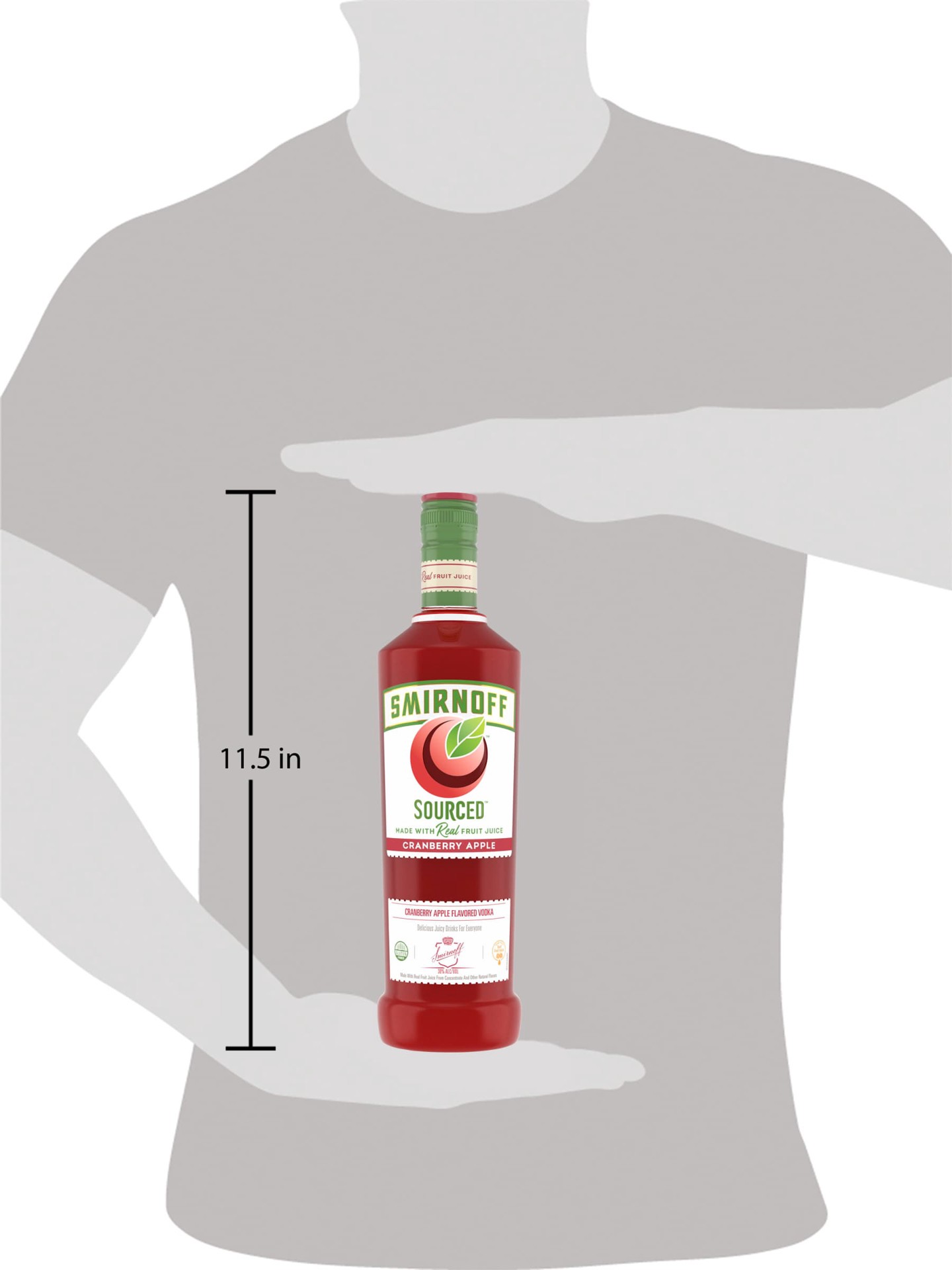 slide 7 of 10, Smirnoff Sourced Cranberry Apple Vodka, 750 ml