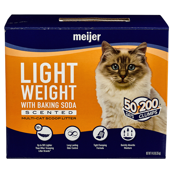 slide 1 of 1, Meijer Light Weight Scented Multi-Cat Scoop Litter, 14 lb