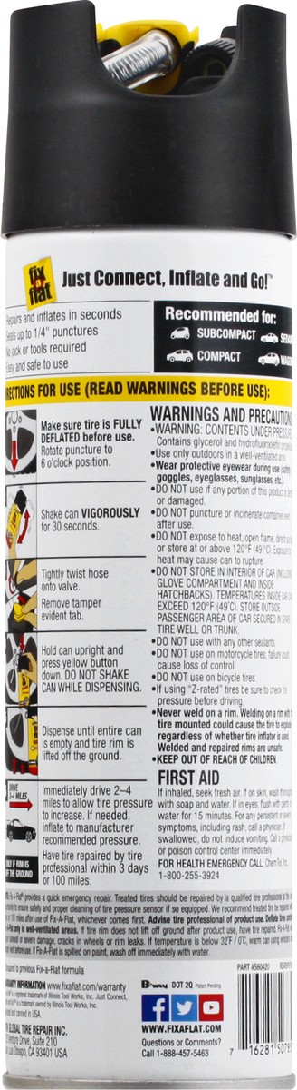 slide 5 of 10, Fix a Flat Standard Tire Tire Sealant 16 oz, 16 oz