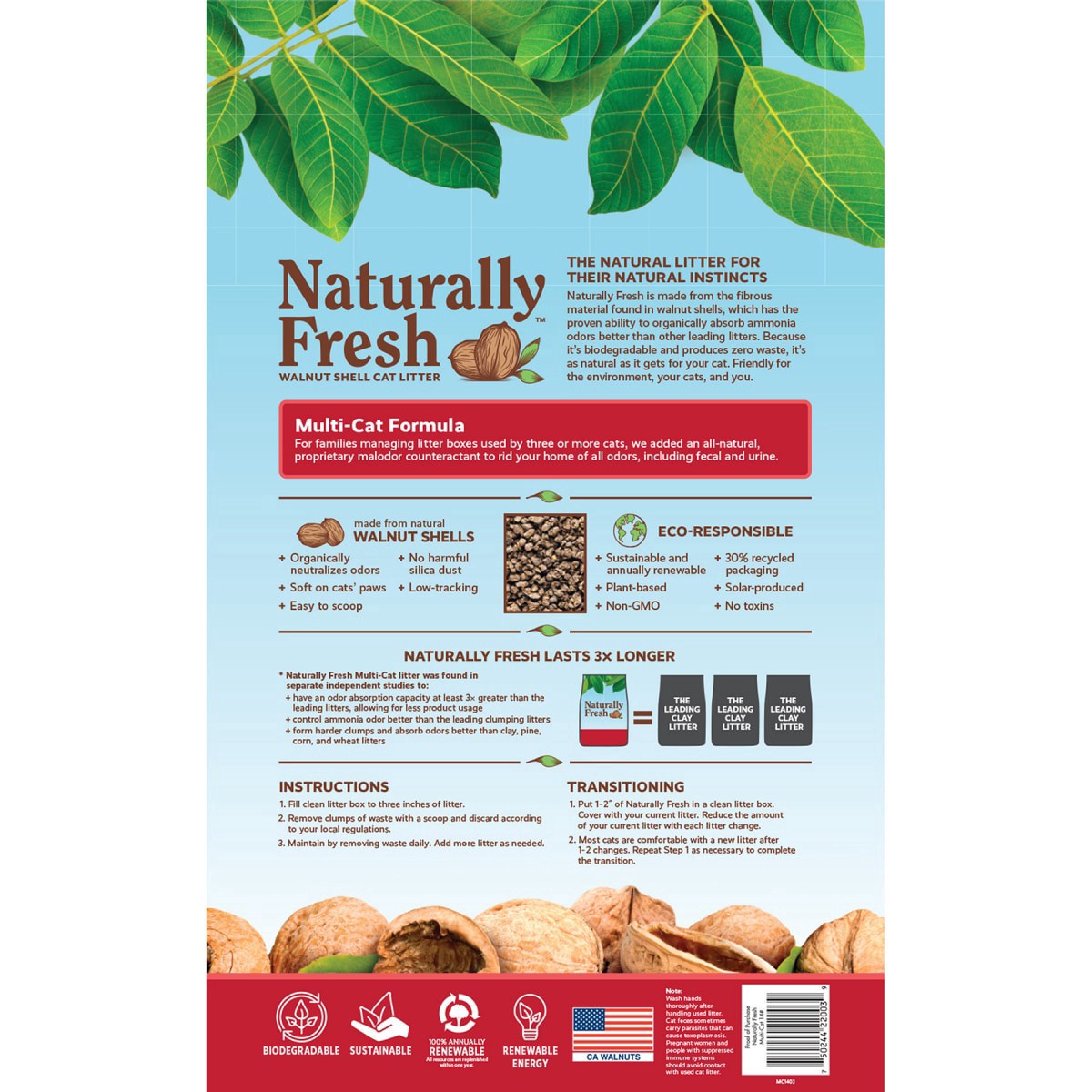 slide 15 of 29, Naturally Fresh Multi Cat, 14 lb
