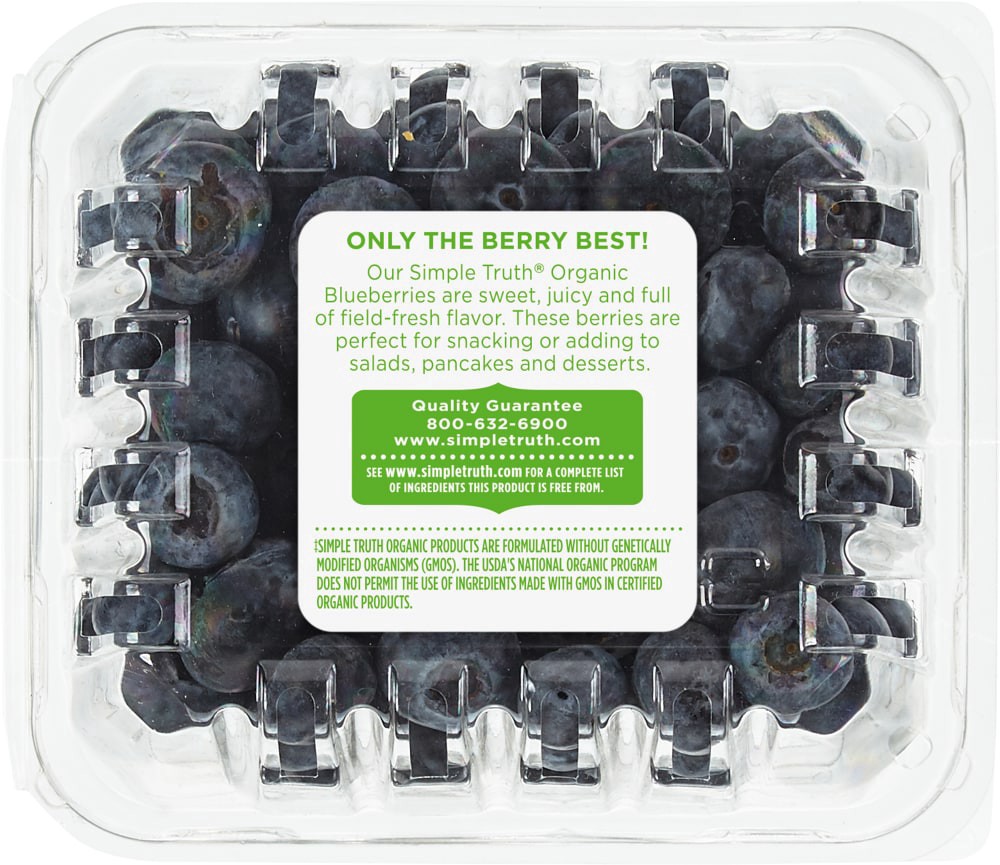 slide 2 of 2, Simple Truth Organic Blueberries, 6 oz