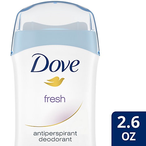 slide 1 of 1, Dove Antiperspirant Deodorant Stick Invisible Solid Fresh, 2.6 oz