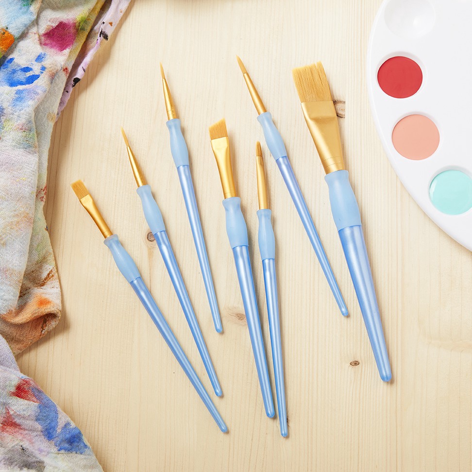 slide 3 of 4, Golden Taklon Angular Brush Super Value Pack By Craft Smart, 1 ct