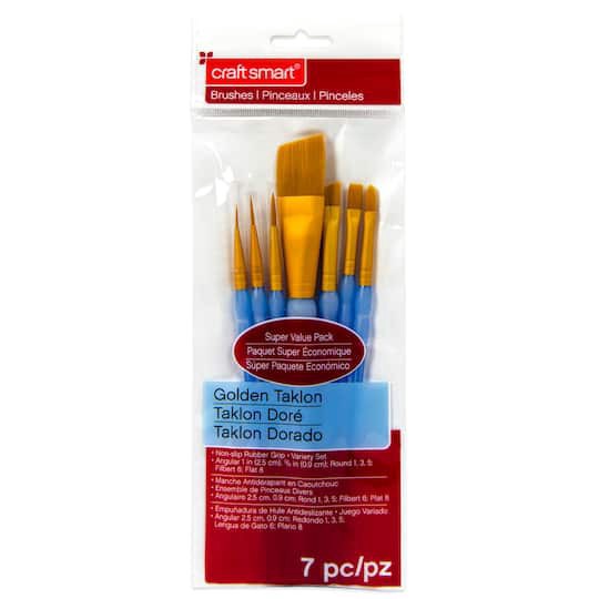 slide 1 of 4, Golden Taklon Angular Brush Super Value Pack By Craft Smart, 1 ct