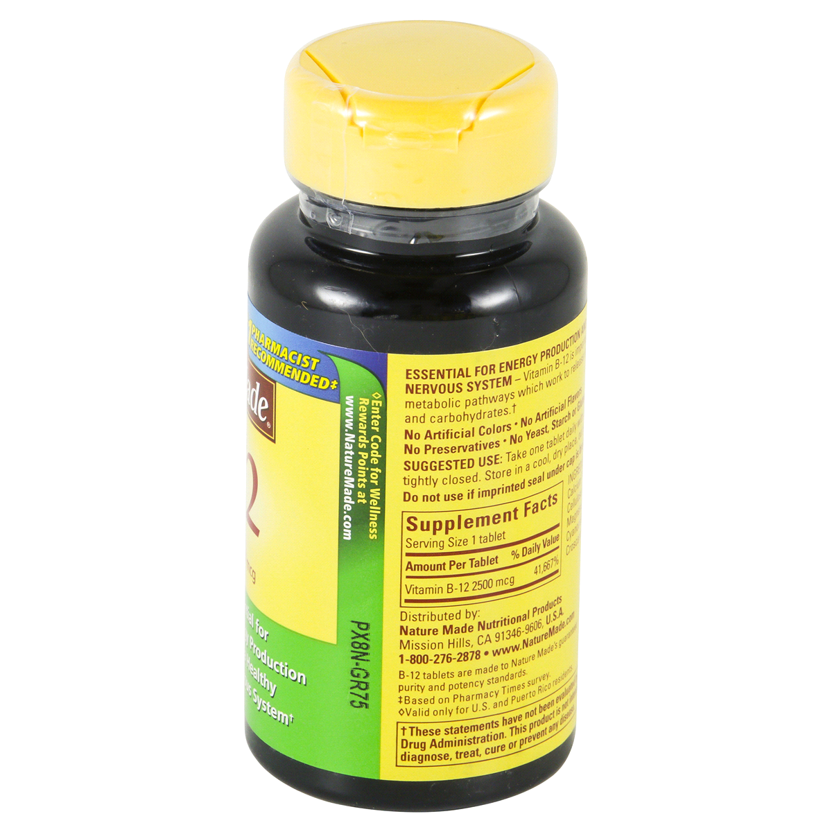 slide 39 of 60, Nature Made Extra Strength Vitamin B12 2500 mcg Tablets for Energy Metabolism Support - 60ct, 60 ct