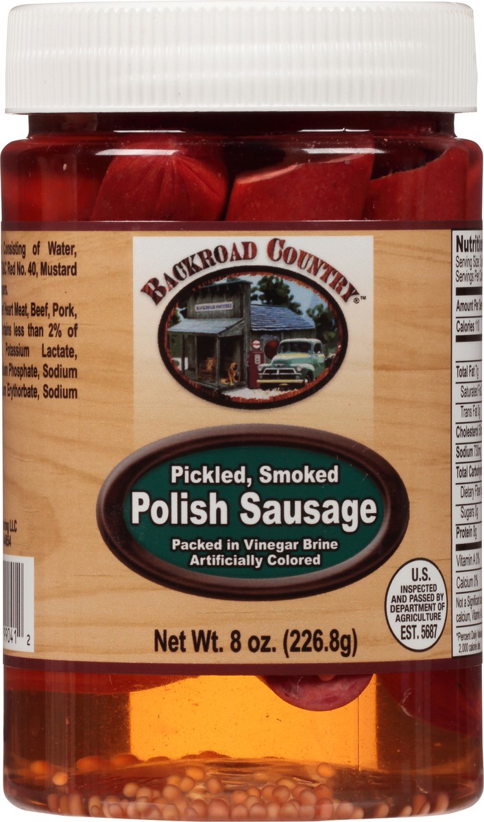slide 7 of 12, Backroad Country Pickled Smoked Polished Sausage 8 oz, 8 oz