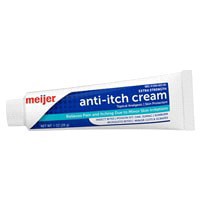 slide 7 of 29, Meijer Extra Strength Anti-Itch & Skin Protectant Cream; relieves itching from poison ivy, oak and sumac; bug bites and minor skin irritations, 1 oz