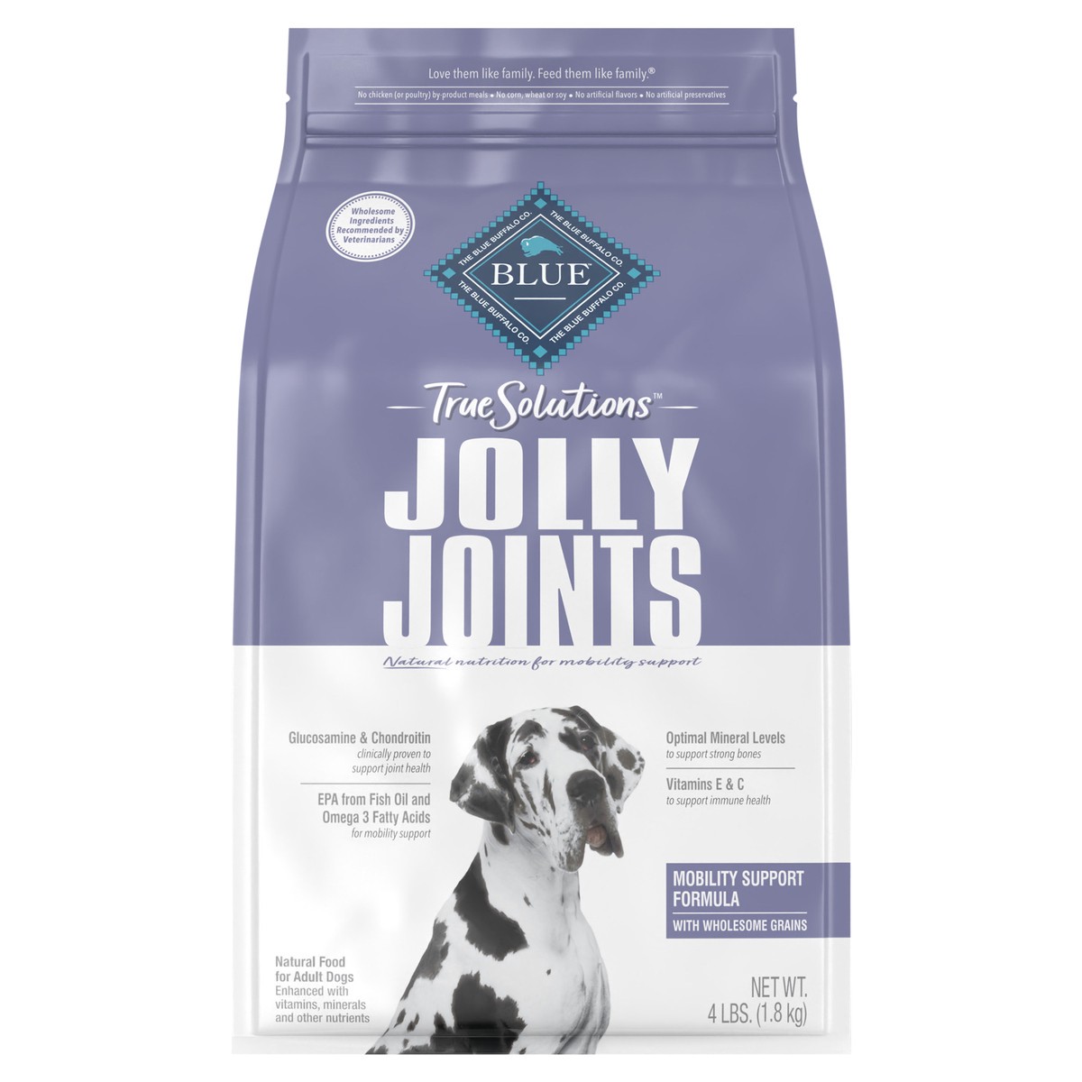 slide 1 of 9, Blue Buffalo True Solutions Jolly Joints Mobility Support Adult Dog, 4 lb