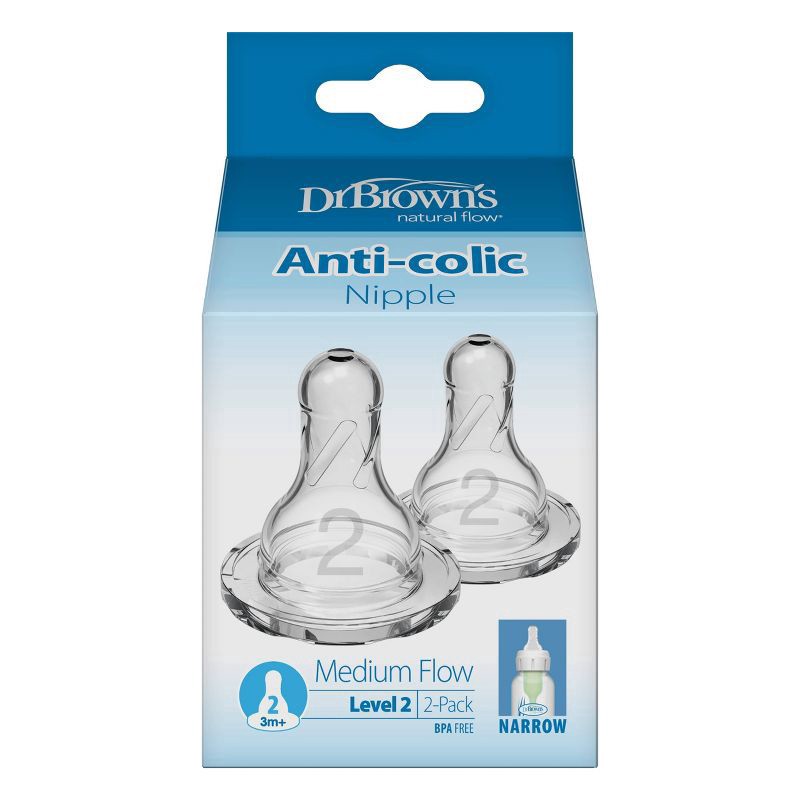 slide 3 of 7, Dr. Brown's Standard Bottle with Level 2 Nipple (2 Pack), 2 ct