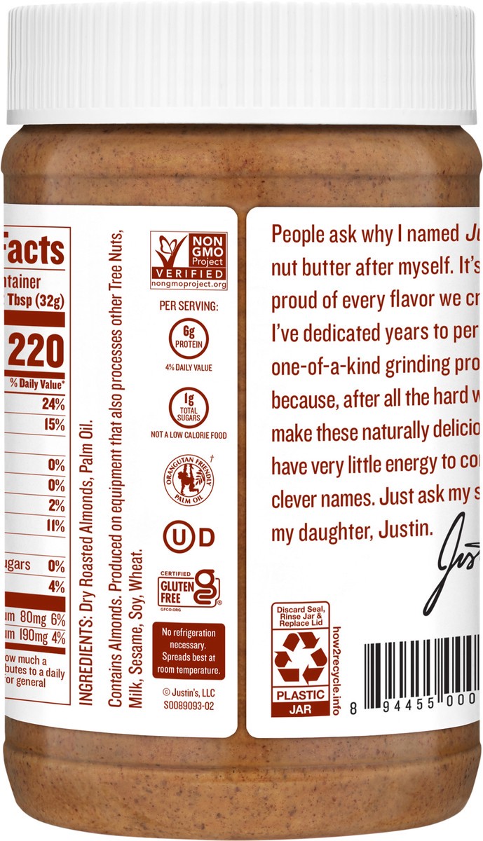 slide 8 of 10, Justin's Classic Almond Butter - 16 oz, 1 ct