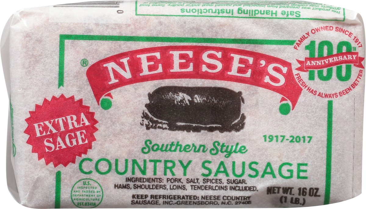 slide 8 of 9, Neese's Southern Style Country Sausage 16 oz, 16 oz