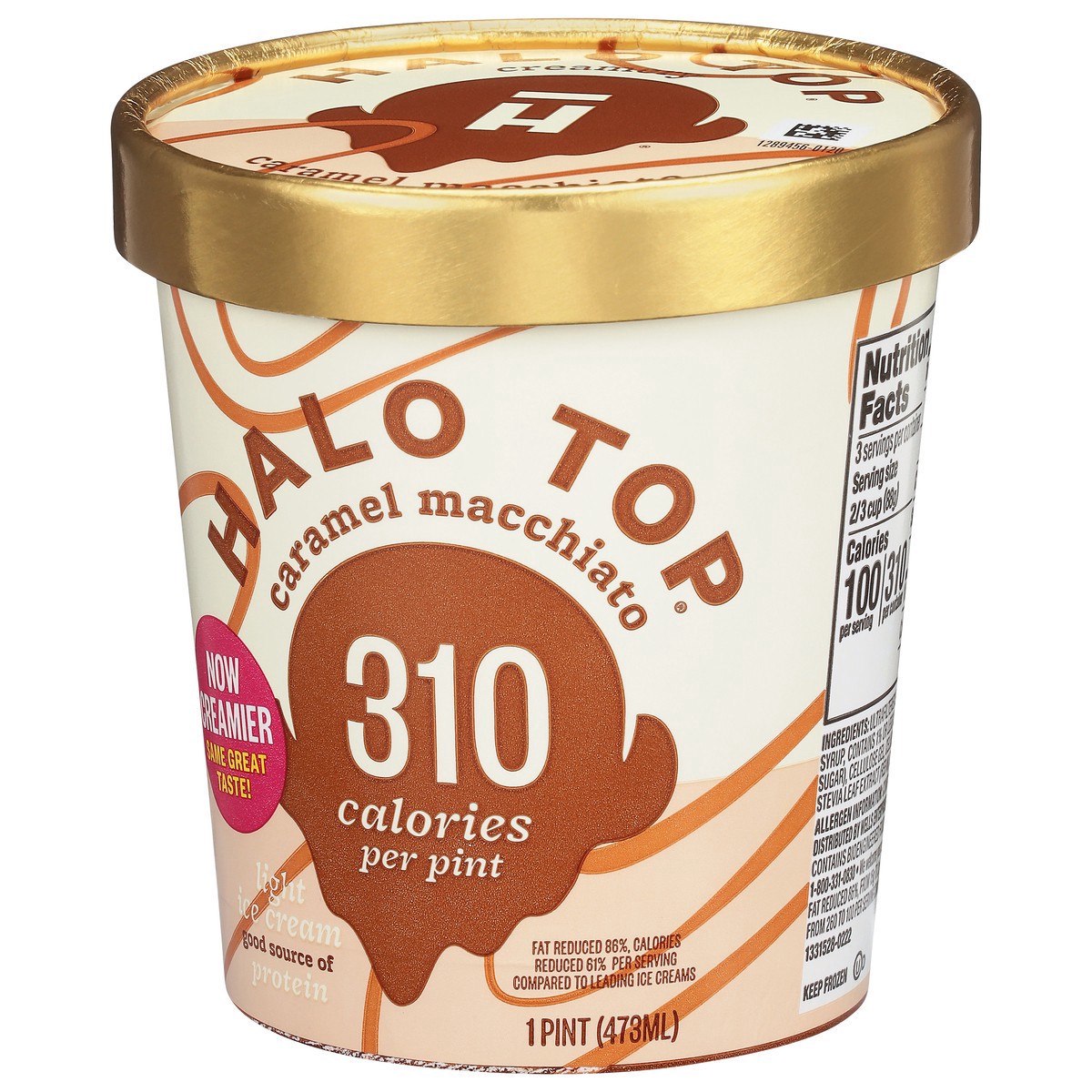 slide 8 of 12, Halo Top Carml Macchiato Light Ice Cream, 1 pint