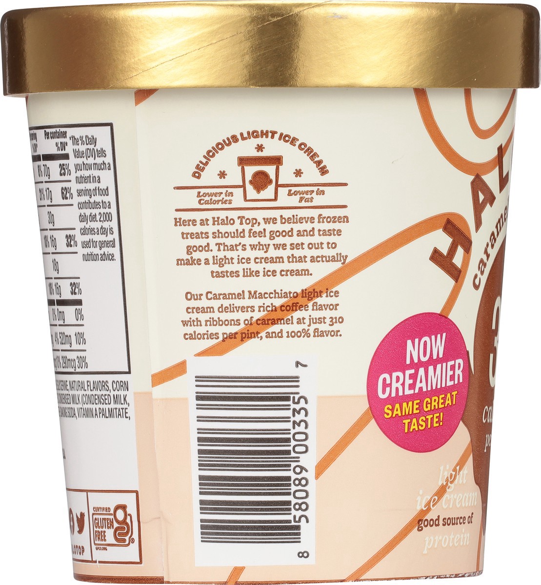 slide 12 of 12, Halo Top Carml Macchiato Light Ice Cream, 1 pint