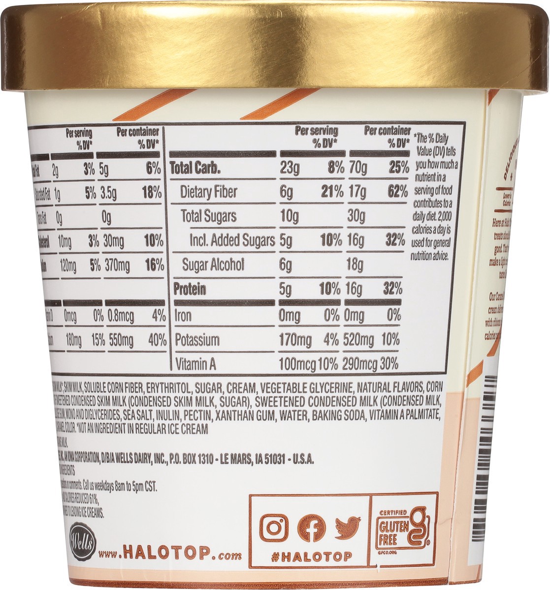 slide 11 of 12, Halo Top Carml Macchiato Light Ice Cream, 1 pint