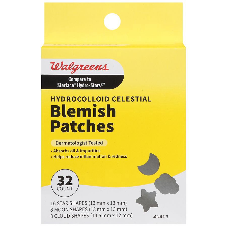 slide 1 of 4, Walgreens Hydrocolloid Celestial Blemish Patches, 32 ct