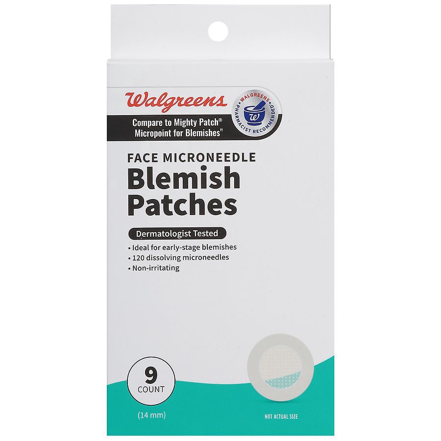 slide 1 of 4, Walgreens Face Microneedle Blemish Patches, 9 ct