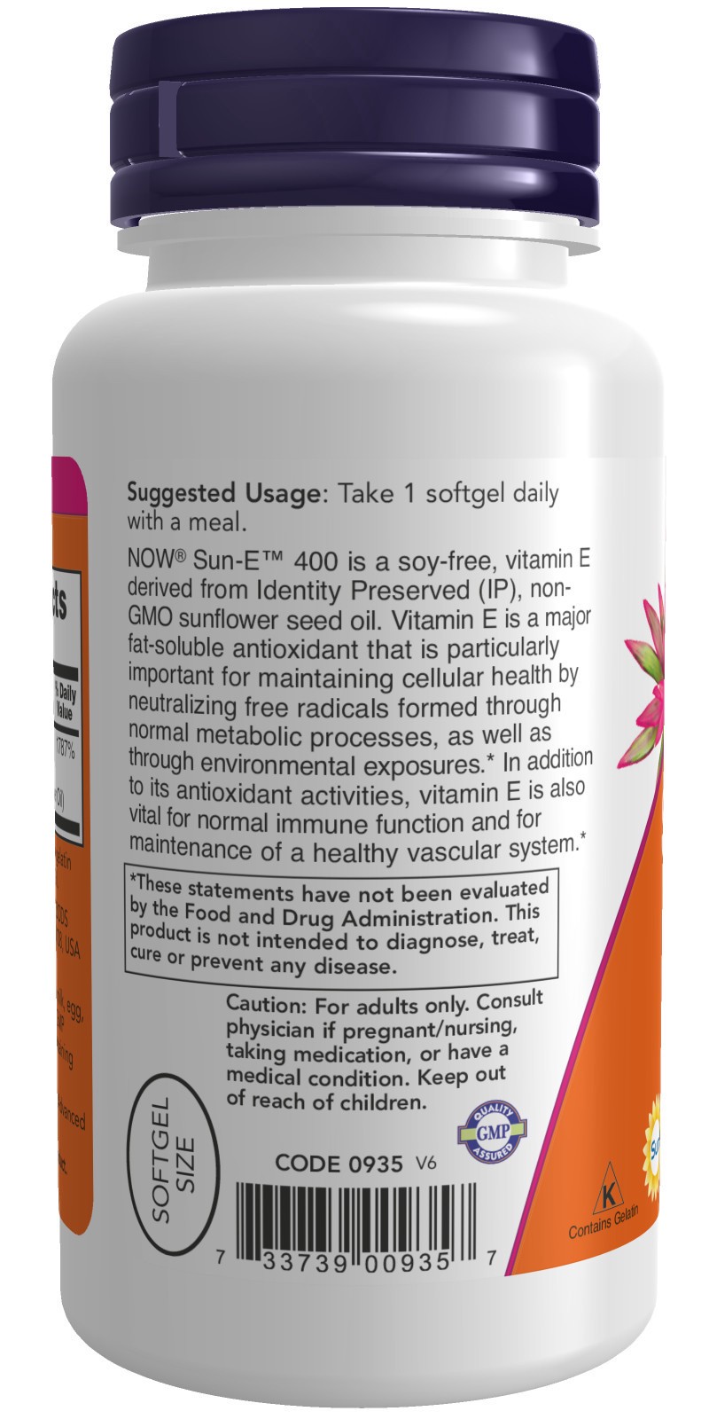 slide 2 of 4, NOW Sun-E™ 400 - 60 Softgels, 60 ct