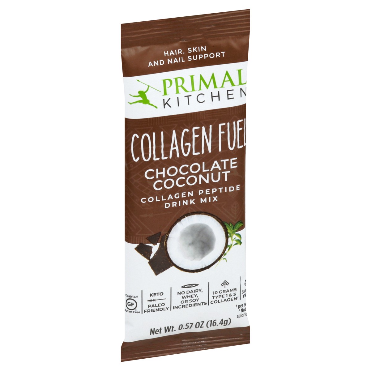 slide 9 of 9, Primal Kitchen Collagen Fuel Collagen Peptide Chocolate Coconut Drink Mix 0.57 oz, 0.58 oz