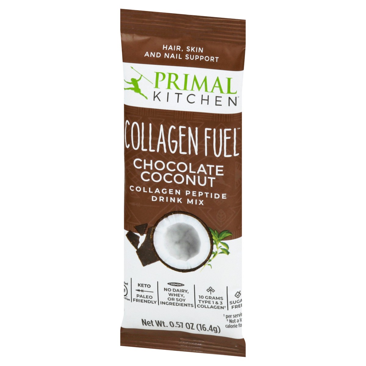 slide 2 of 9, Primal Kitchen Collagen Fuel Collagen Peptide Chocolate Coconut Drink Mix 0.57 oz, 0.58 oz