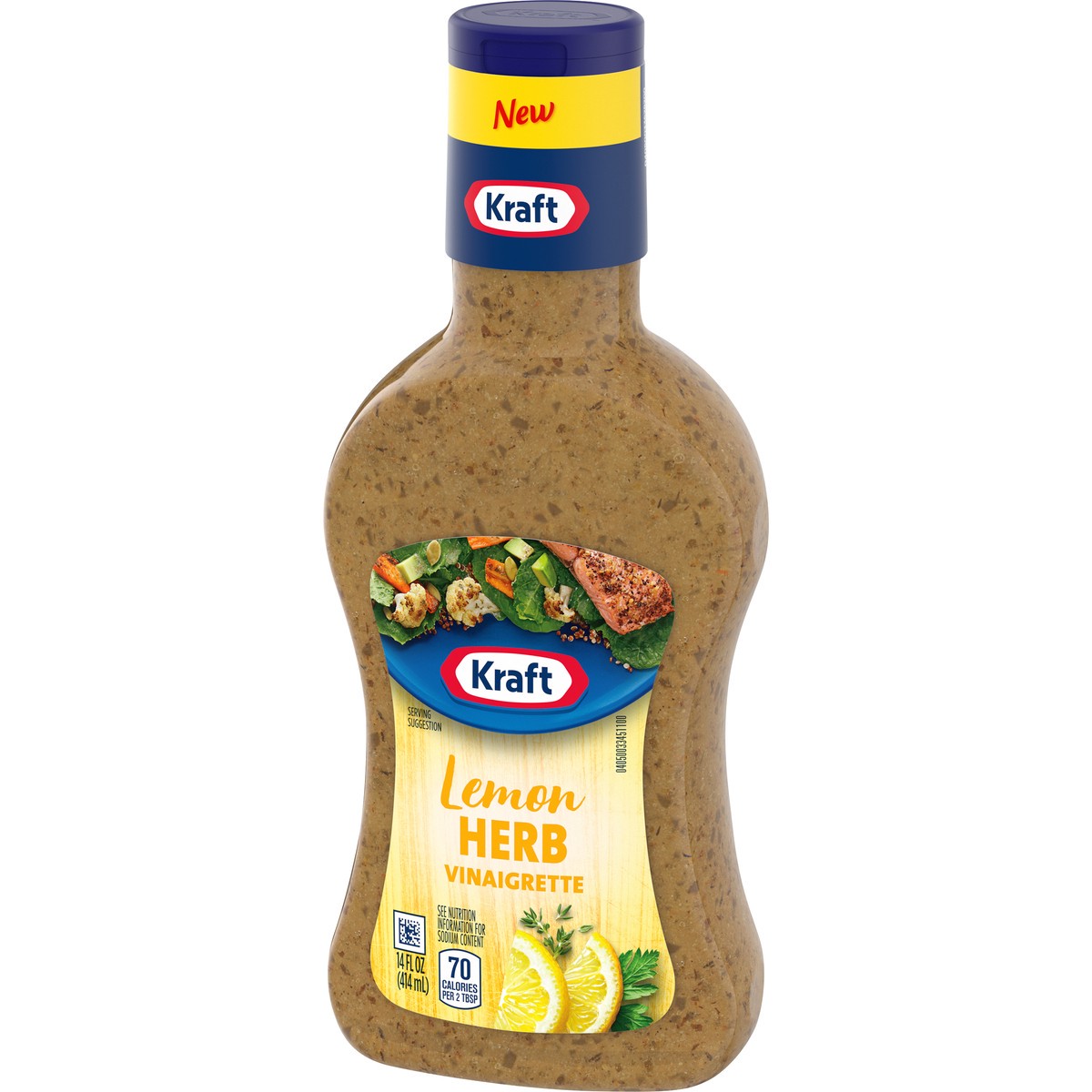 slide 7 of 9, Kraft Lemon Herb Vinaigrette Salad Dressing, 14 fl oz Bottle, 14 fl oz