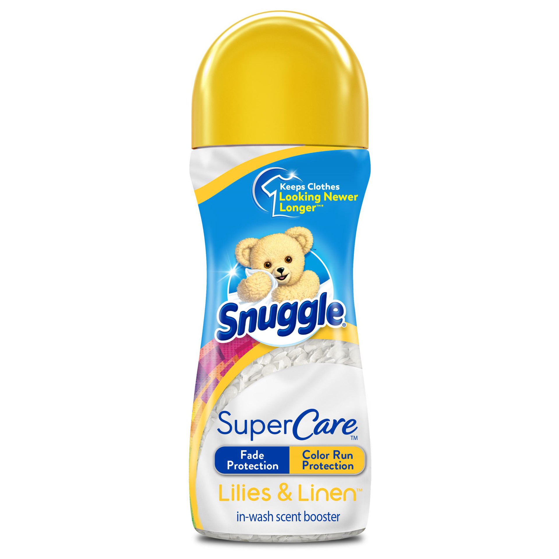 slide 1 of 3, Snuggle SuperCare In-Wash Scent Booster, Lilies and Linen, Fade Protection and Color Run Protection, 19 Ounce, 19 oz