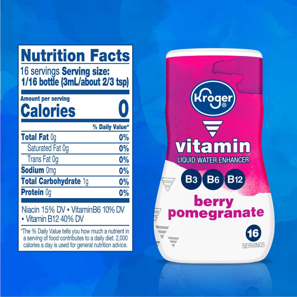 slide 4 of 5, Kroger Berry Pomegranate Vitamin Liquid Water Enhancer - 1.62 fl oz, 1.62 fl oz