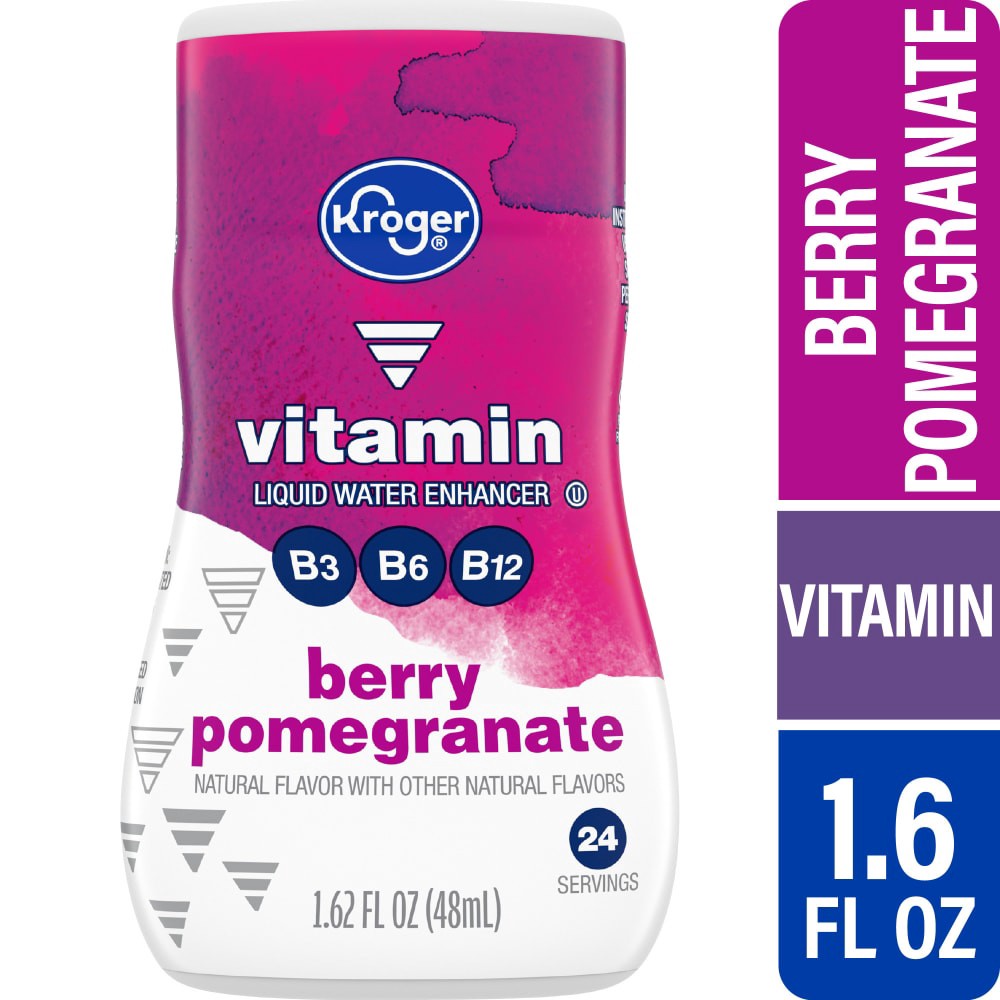 slide 1 of 5, Kroger Berry Pomegranate Vitamin Liquid Water Enhancer - 1.62 fl oz, 1.62 fl oz