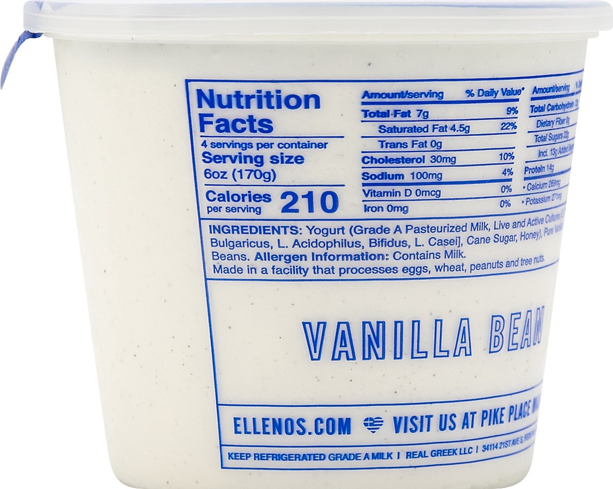 slide 4 of 4, Ellenos Greek Vanilla Bean Yogurt 24 oz, 24 oz