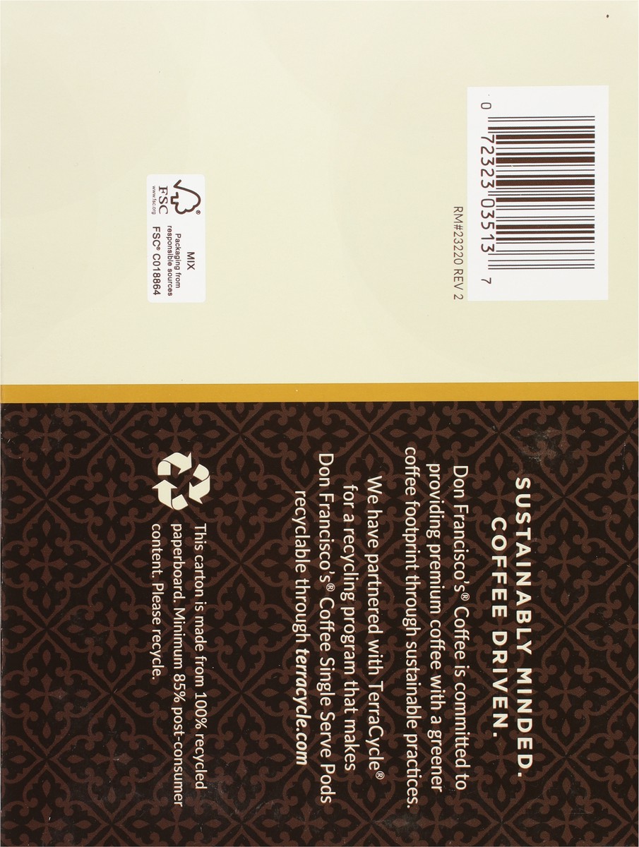 slide 2 of 14, Don Francisco's Vanilla Nut Medium Roast Coffee Pods- Recyclable Single-Serve Coffee Pods - 11.88 oz, 11.88 oz