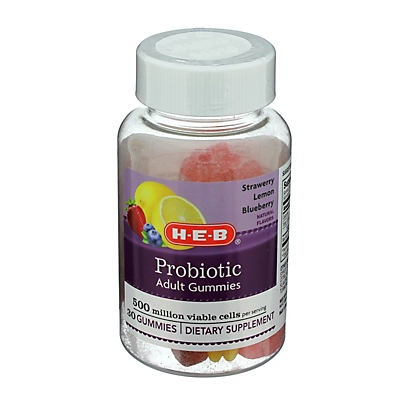 slide 1 of 1, H-E-B Adult Probiotic Gummies, 30 ct