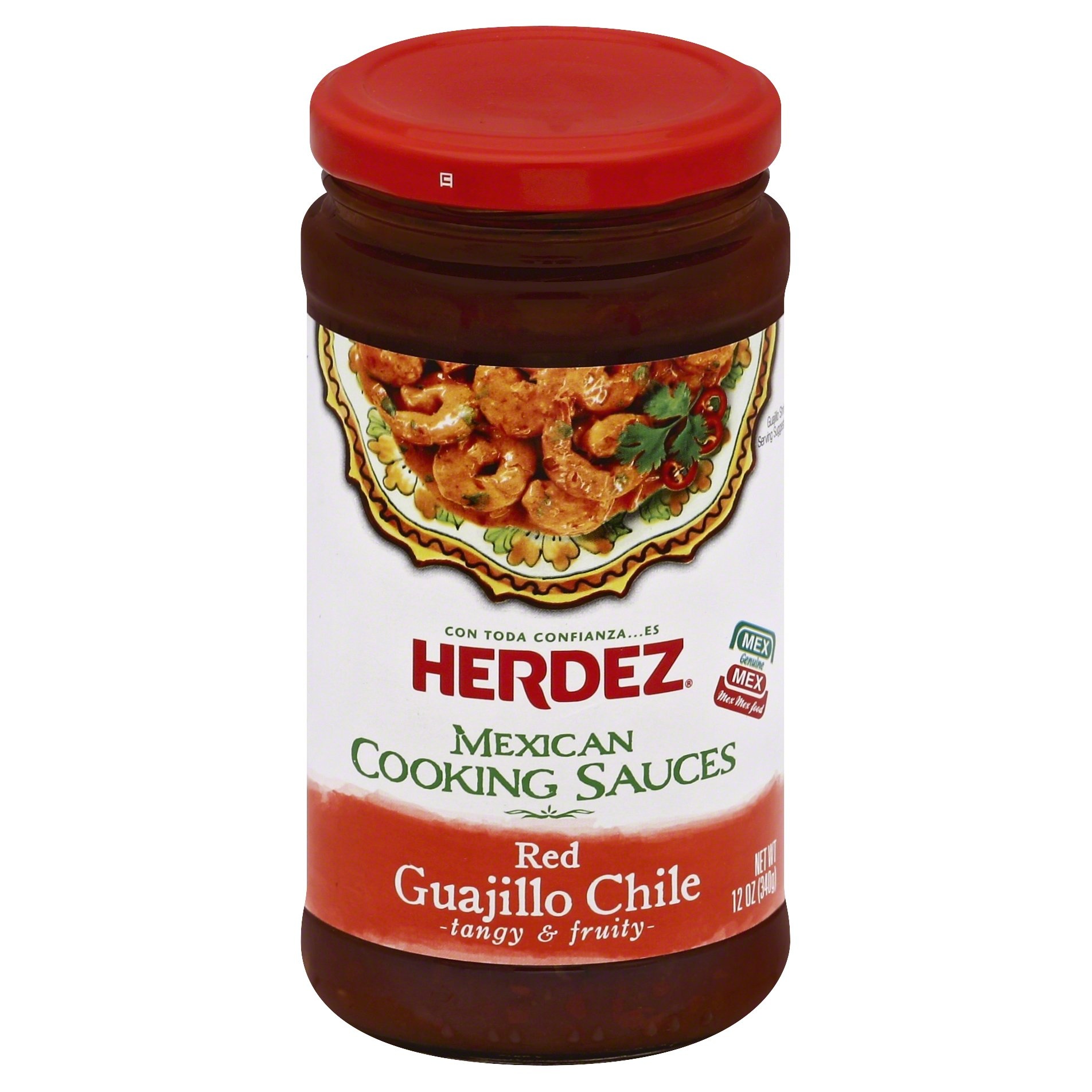 slide 1 of 1, Herdez Red Guajillo Chile Cooking Sauce, 12 oz