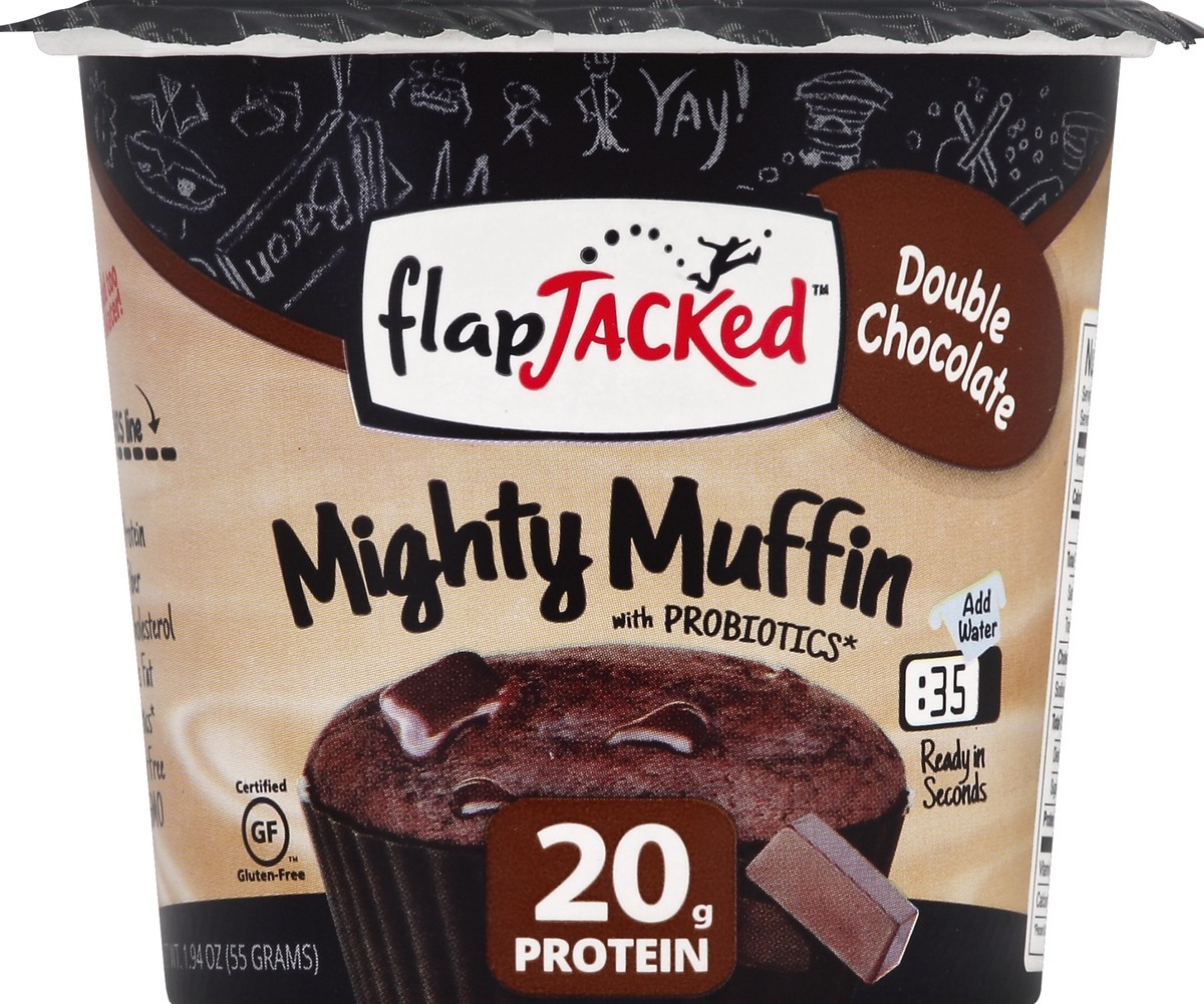 slide 5 of 6, FlapJacked Mighty Muffin Double Chocolate, 1.9 oz