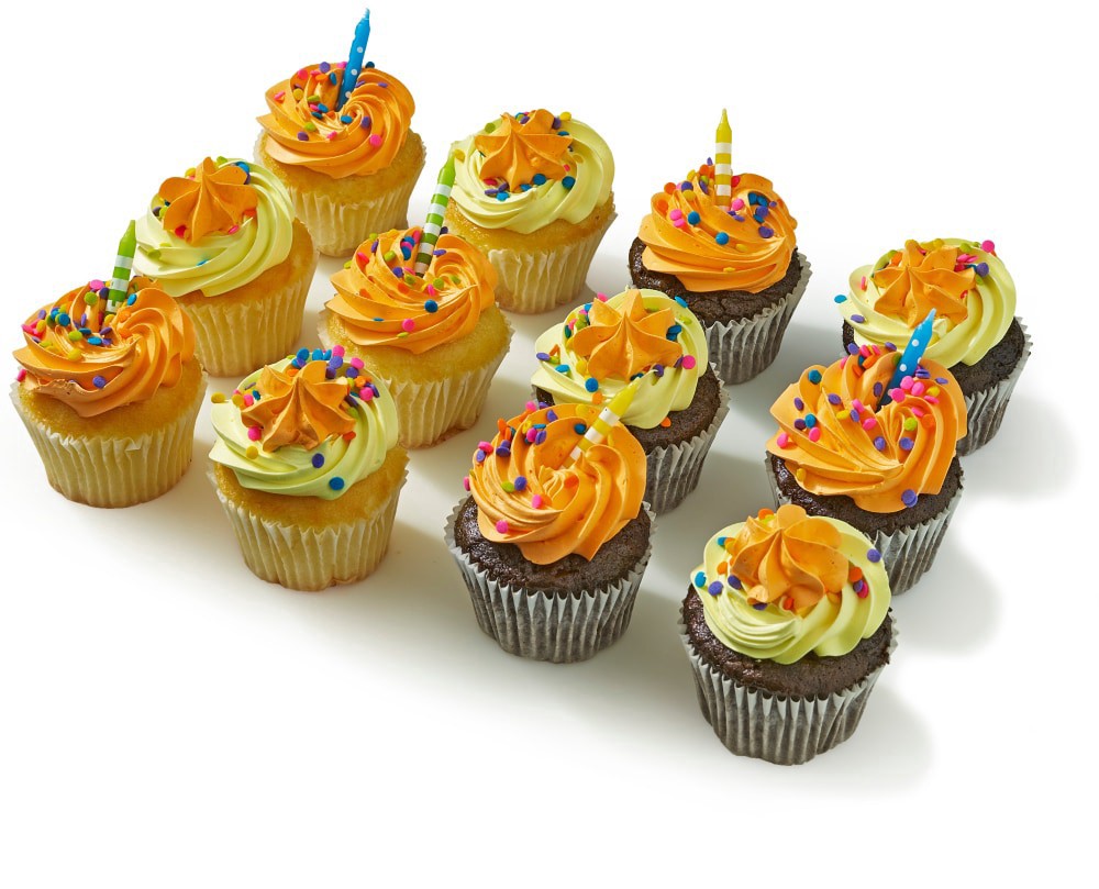 slide 4 of 5, Cupcakes With Whippy Icing Variety, 12 ct