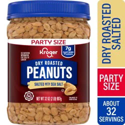 Kroger Dry Roasted Peanuts Salted With Sea Salt