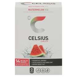 Celsius Live Fit On-the-Go Watermelon Ice Drink Mix Packets - 14 ct