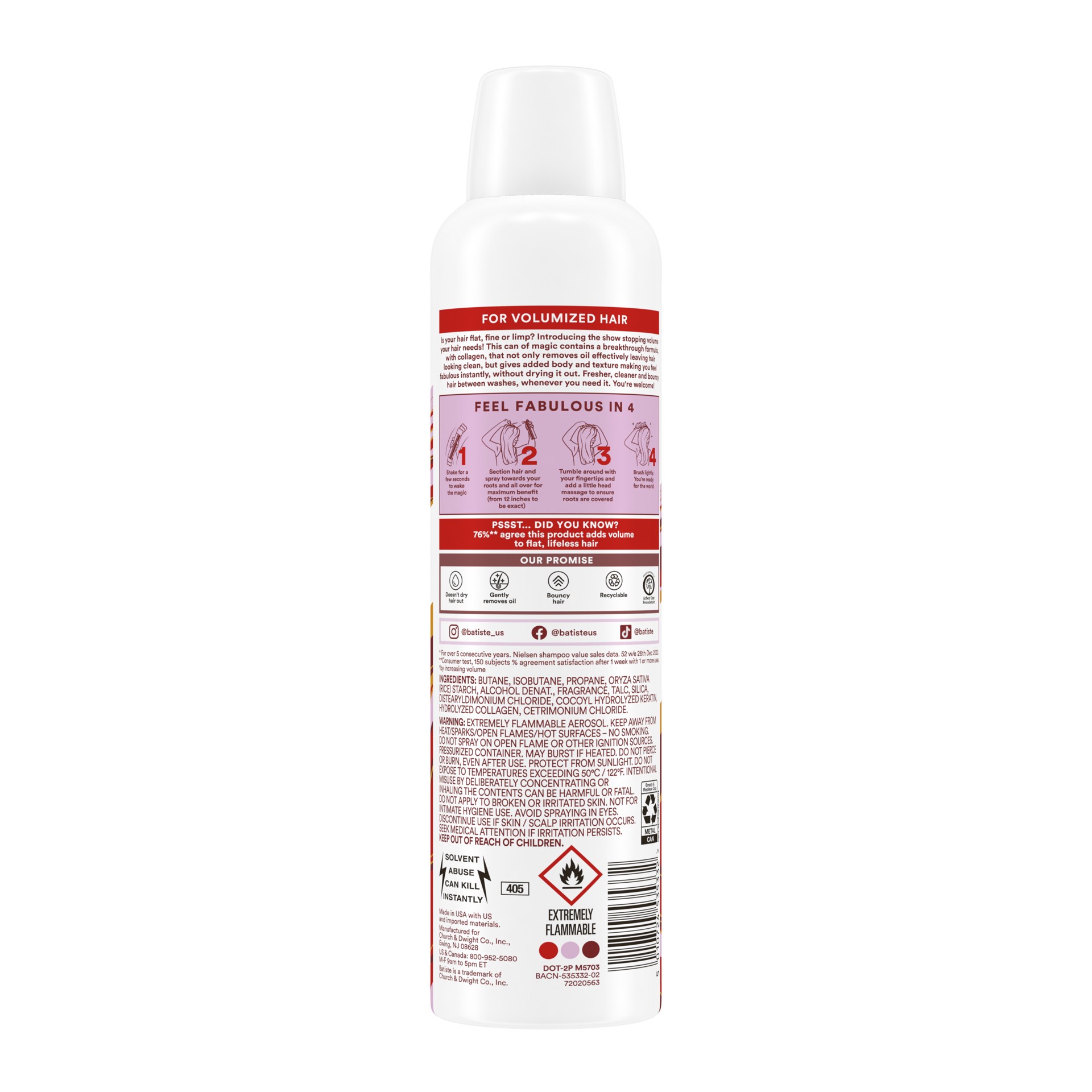 slide 4 of 4, Batiste Dry Shampoo, Volumizing,6.35 Oz, 6.35 oz