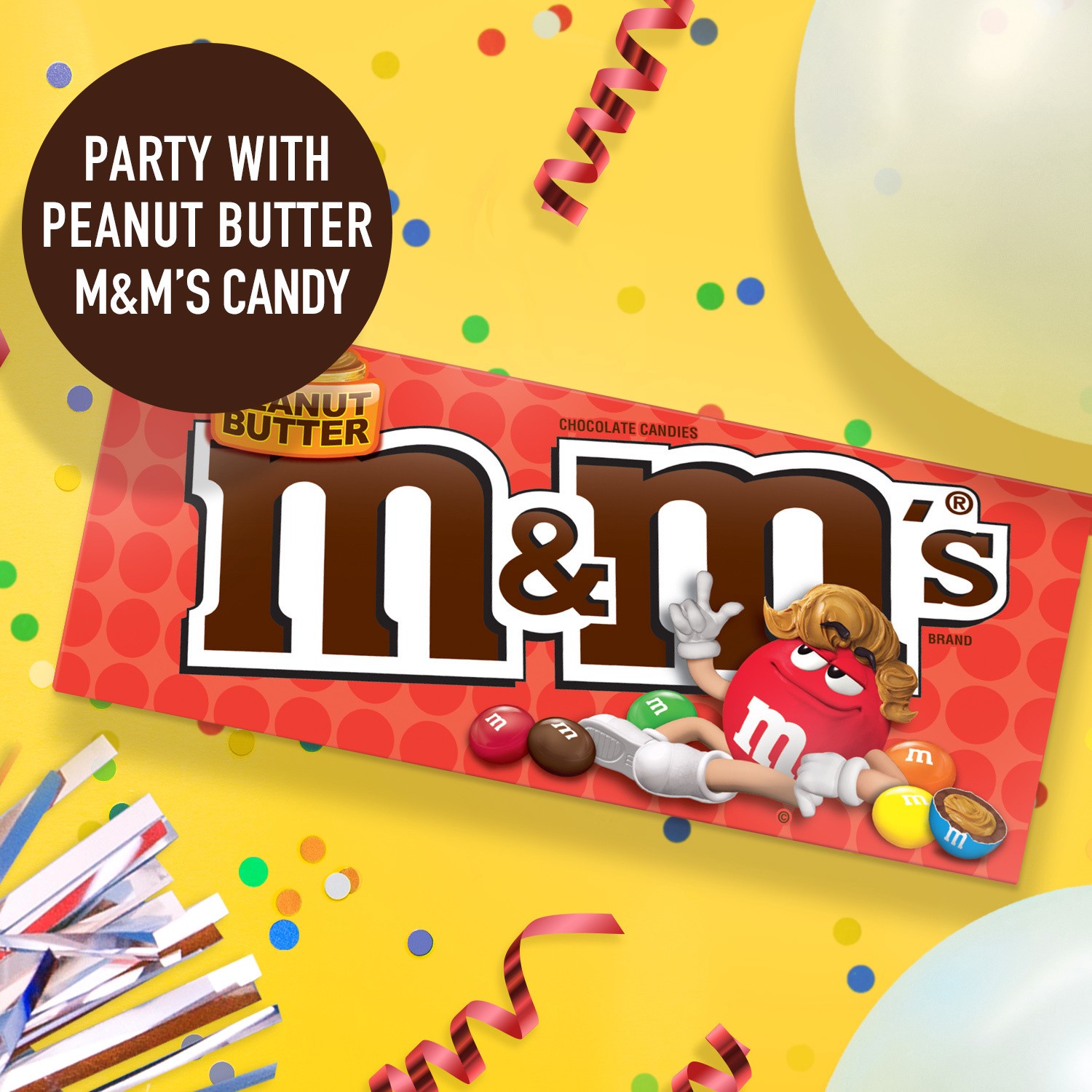 slide 6 of 8, M&M's Peanut Butter Milk Chocolate Candy Theater Box, 3 oz Box, 3 oz