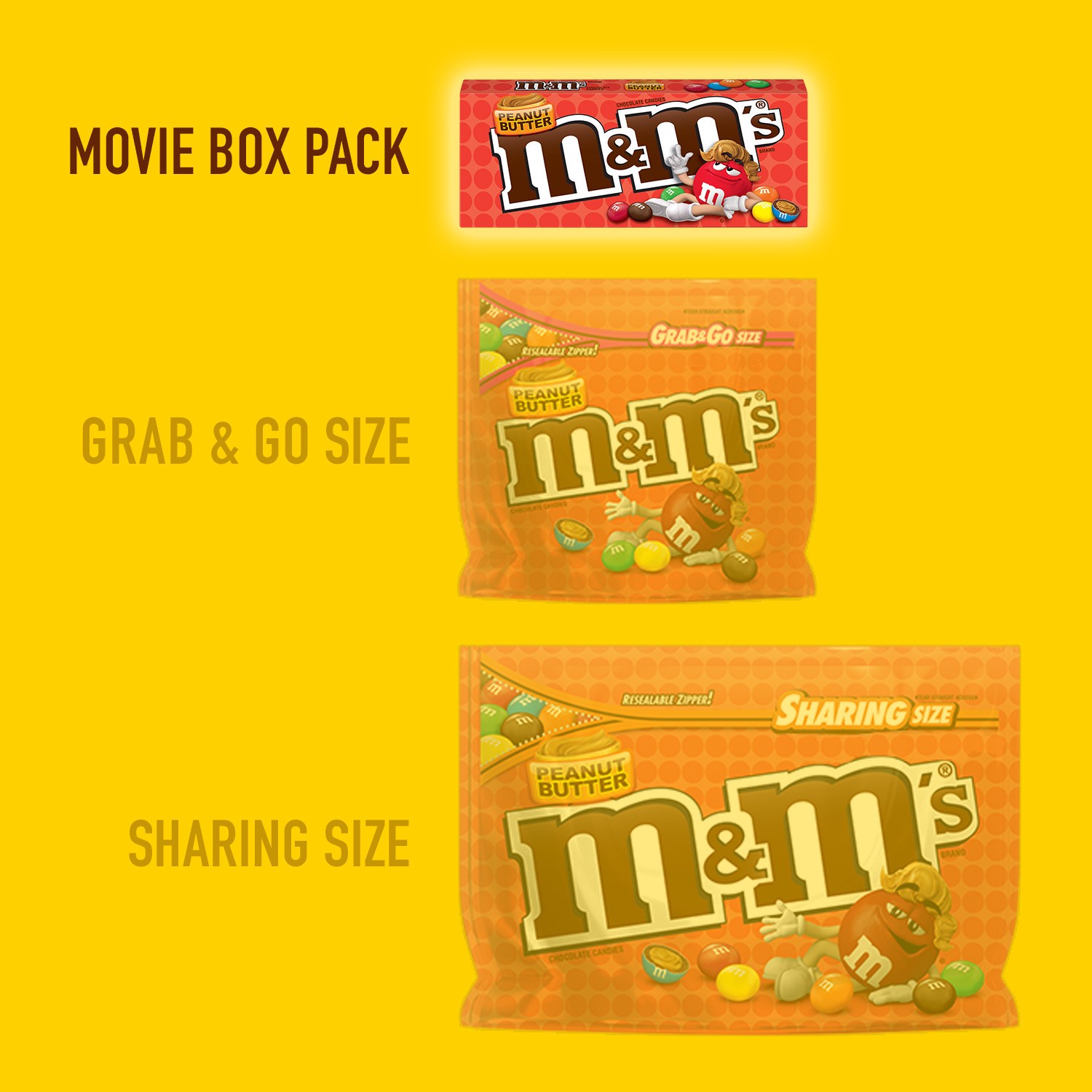 slide 8 of 8, M&M's Peanut Butter Milk Chocolate Candy Theater Box, 3 oz Box, 3 oz